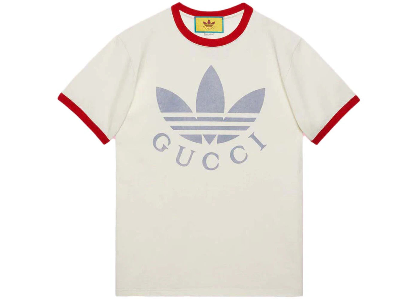 Gucci x adidas Cotton Jersey T-Shirt White/Red - vue 360