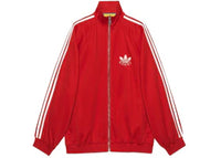 Gucci x adidas Cotton Jersey Zip Jacket Bright Red