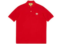 Gucci x adidas Cotton Piquet Polo Red