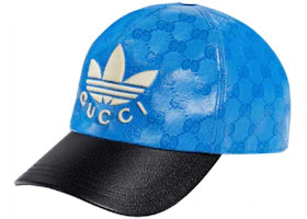 Gucci x adidas GG Allover Logo Cap Blue/Black - vue 360