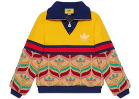 Gucci x adidas Half-Zip Jacket Camel/Yellow - vue 360