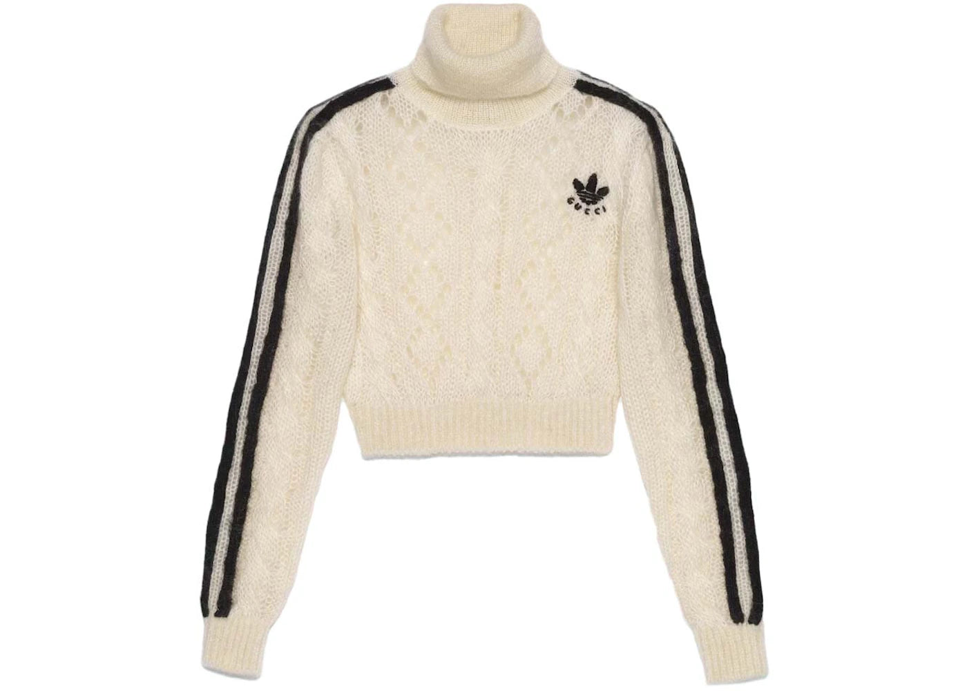 Gucci x adidas Mohair Knit Sweater Ivory - vue secondaire A