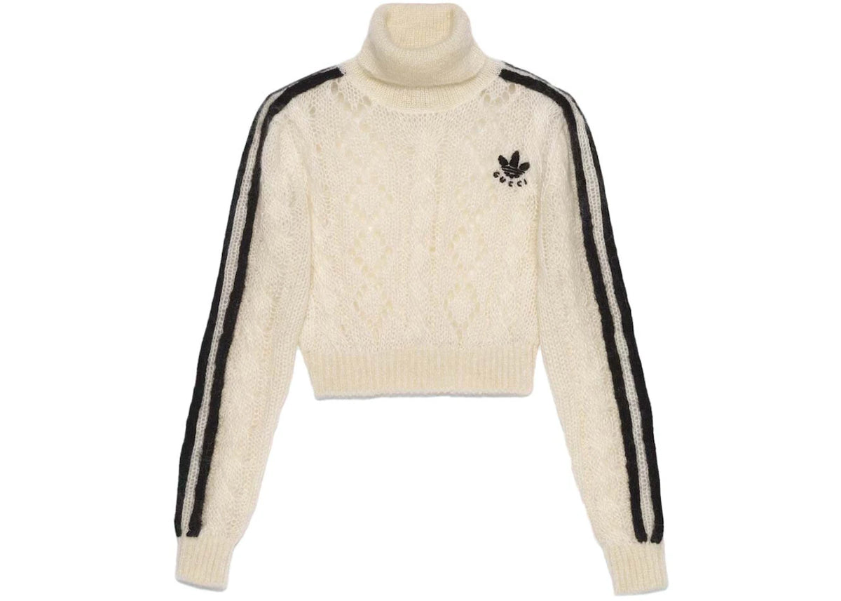 Gucci x adidas Mohair Knit Sweater Ivory - vue 360