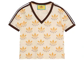 Gucci x adidas Trefoil Print T-Shirt Ivory