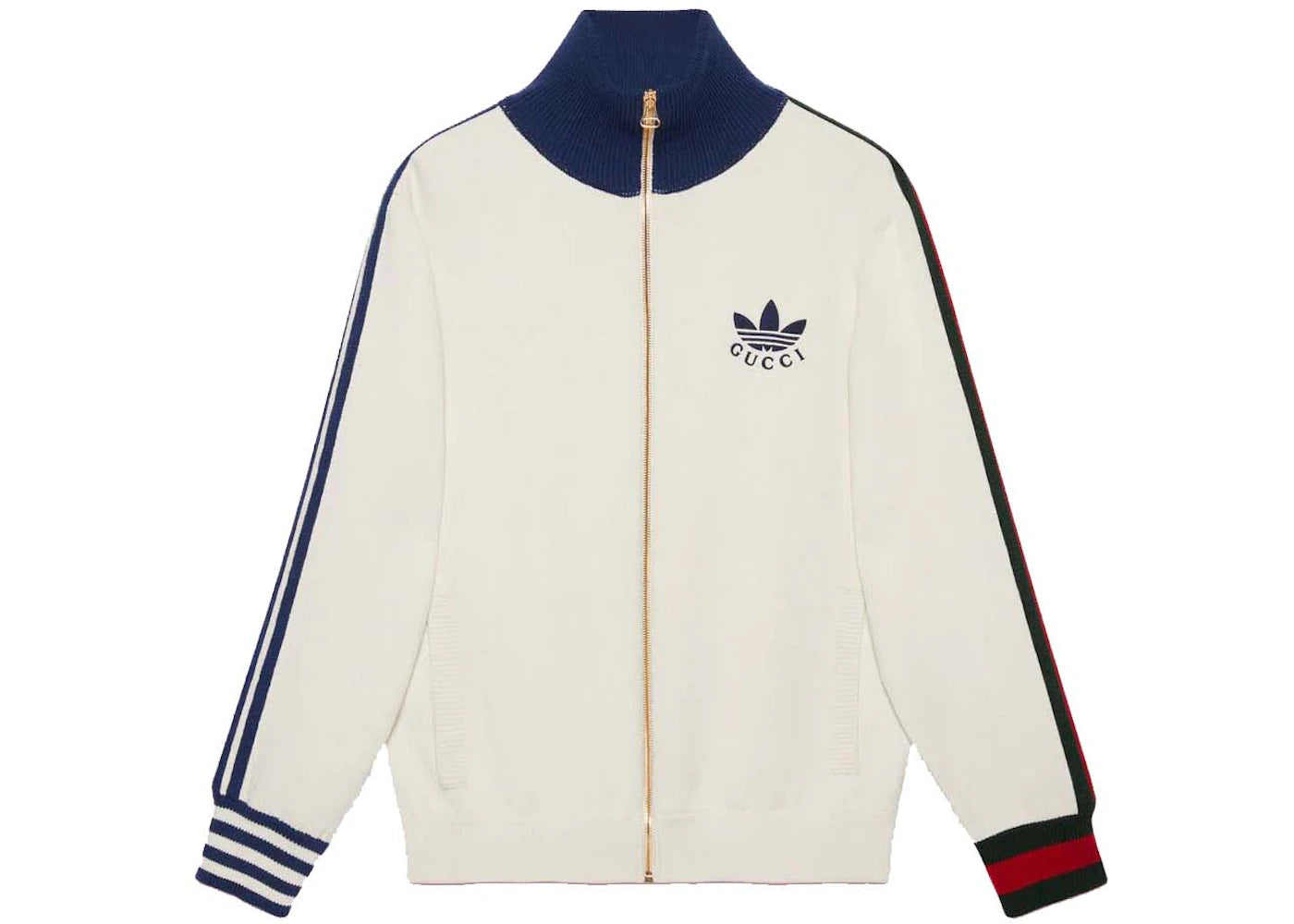 Gucci x adidas Viscose Zip-Up Jacket White - vue secondaire A