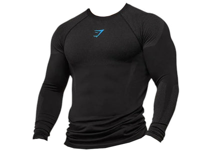 Gymshark Onyx 5.0 Seamless Long Sleeve T-shirt Black/Onyx Grey sneakers - authentic Gymshark shoes