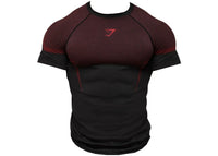 トップス  onyx v5 Gymshark Onyx 5.0 Seamless T-Shirt Schwarz/Karmesinrot | Resell