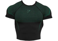 Gymshark Onyx 5.0 Seamless T-shirt Black/Lift Green