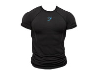 Gymshark Onyx 5.0 Nahtloses T-Shirt Schwarz/Onyxgrau