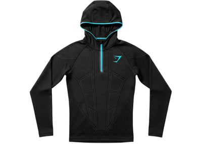 Gymshark Onyx V1 Hoodie Black/Onyx Grey/Brand Blue