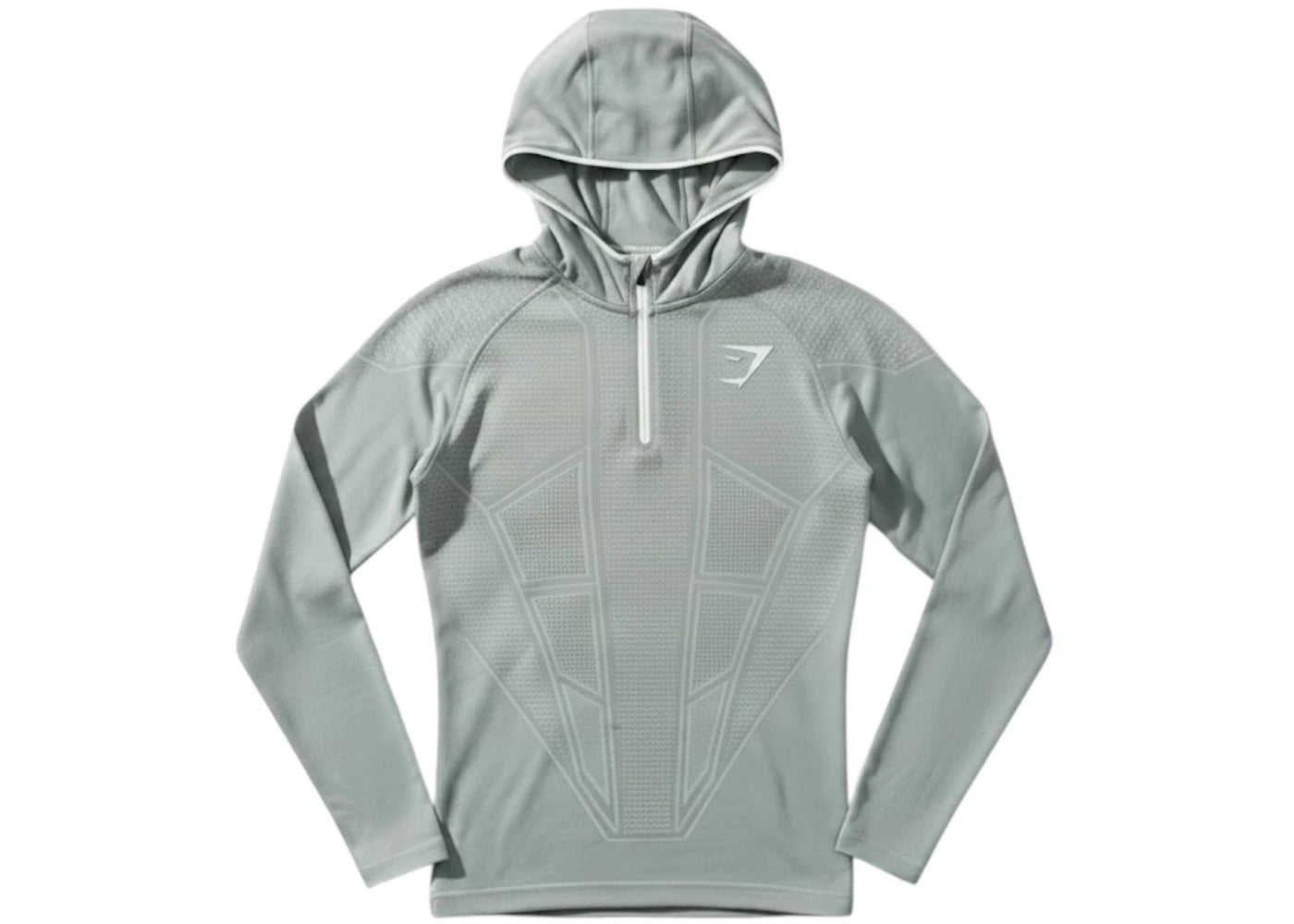Gymshark Onyx V1 Hoodie Smokey Grey/Light Grey/White - vue 360