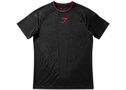 Gymshark Onyx V1 T-Shirt Black/Onyx Grey/Carmine Red - authentic Gymshark apparel
