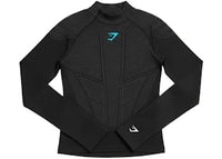 Gymshark Onyx Women's V1 Long Sleeve Top Black/Onyx Grey/Brand Blue