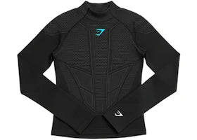 Gymshark Onyx Women's V1 Long Sleeve Top Black/Onyx Grey/Brand Blue