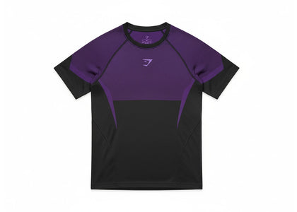 Gymshark Seamless T-shirt Black/Athletic Purple - authentic Gymshark apparel