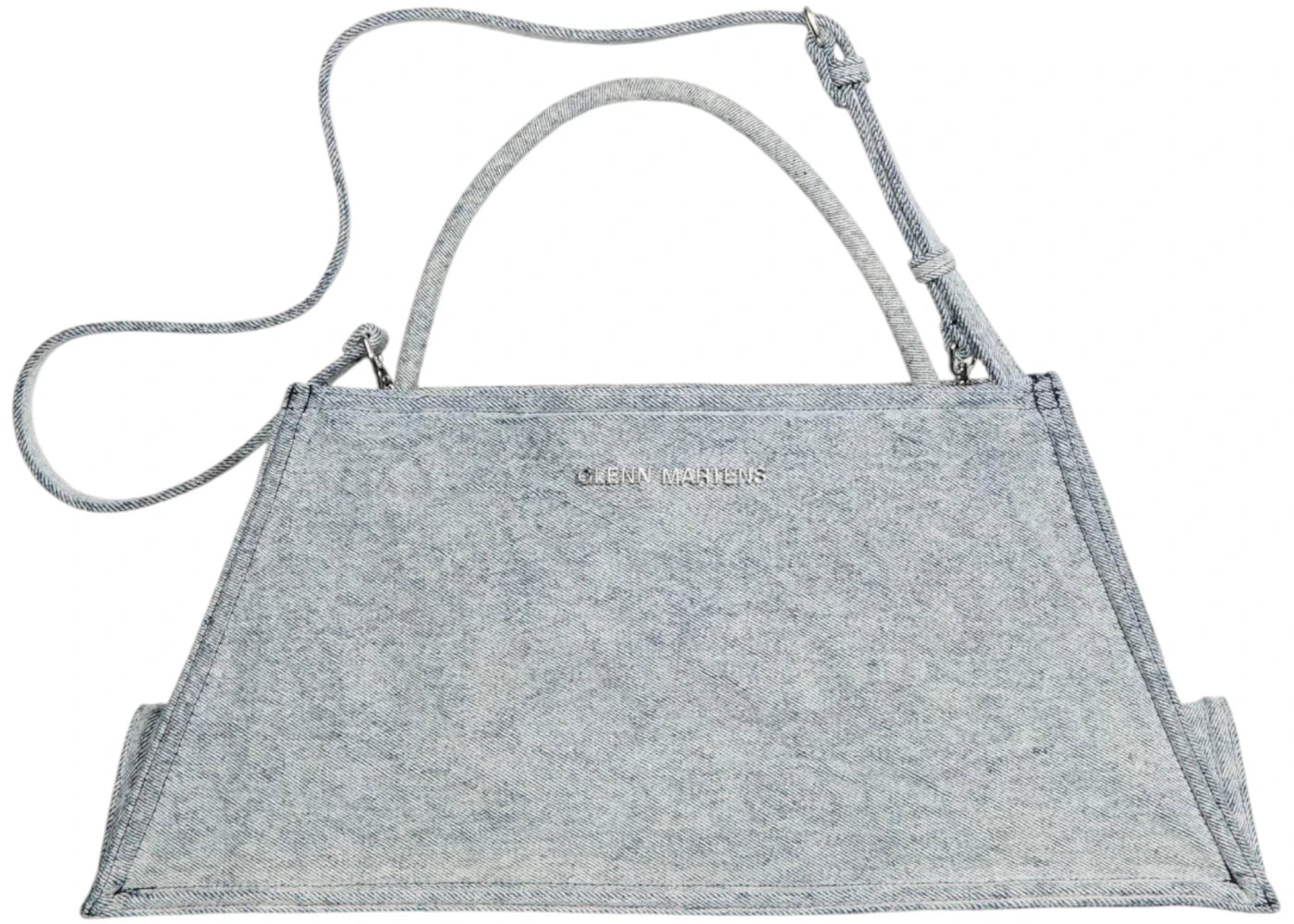 H&M x Glenn Martens Shoulder Bag Light Denim Blue - vue 360