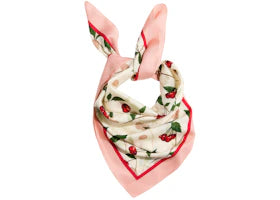 H&M x Stella McCartney Women's Cherry-Print Silk-Blend Scarf Cream - vue 360