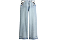 H&M x Stella McCartney Women's Crystal-Star Straight-Leg Jeans Light Denim Blue
