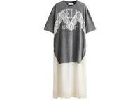 H&M x Stella McCartney Women's Lace-Trimmed T-Shirt Dress Dark Grey