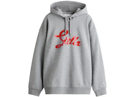 H&M x Stella McCartney Women's Printed Cotton Hoodie Grey Marl