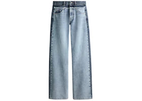 H&M x Stella McCartney Women's Two-Tone Straight-Leg Jeans Light Denim Blue - vue 360