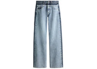 H&M x Stella McCartney Women's Two-Tone Straight-Leg Jeans Light Denim Blue