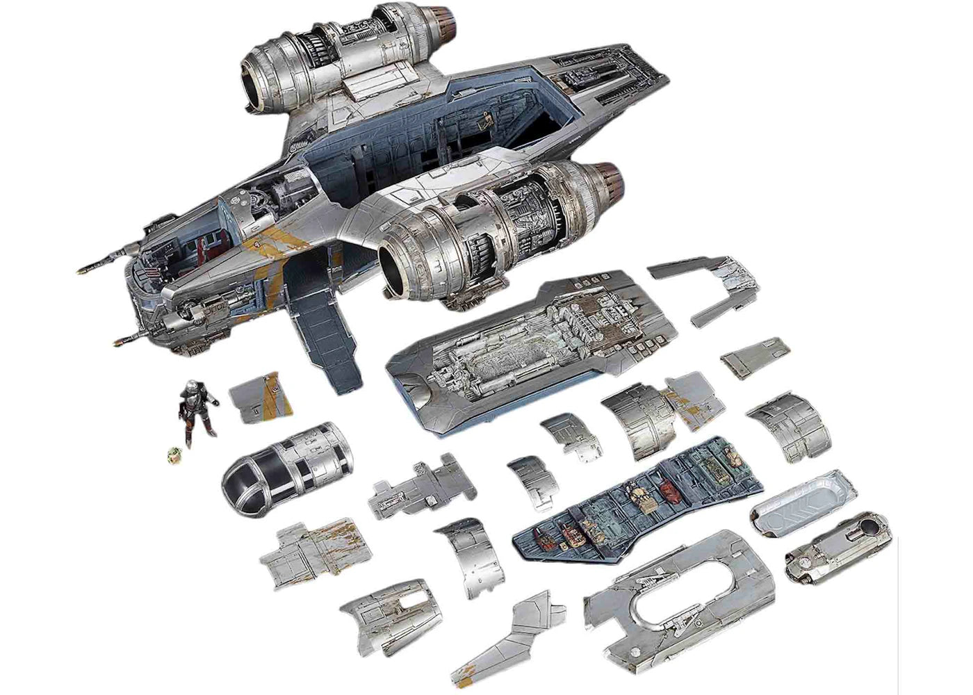 Hasbro Haslab Star Wars The Vintage Collection The Mandalorian Razor Crest Action Figure - vue secondaire A