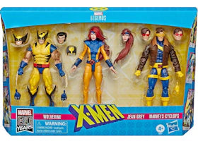Hasbro Marvel Legends X-Men Wolverine, Jean Grey, Marvel’s Cyclops 3-Pack Action Figure - vue 360