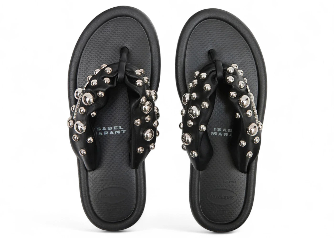 Havaianas x Isabel Marant Studs Sandals Black - vue secondaire A