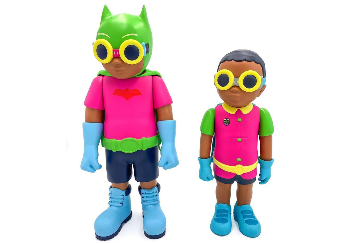 Hebru Brantley Flynamic Duo- Batboy & Sparrow Set of 2 Sculptures - vue 360