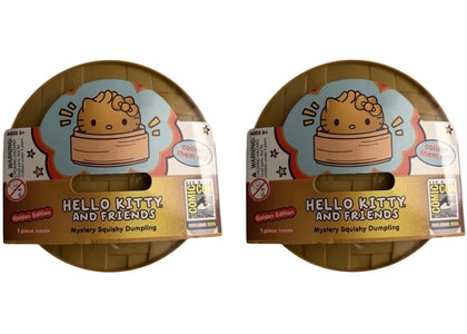 Hello Kitty and Friends Mystery Squishy Dumpling Golden Edition SDCC 2026 Blind Box 2x Lot - authentic Hello Kitty product