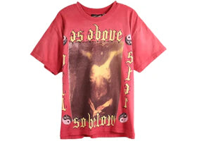 Hellstar As Above So Below T-shirt Red - authentic Hellstar apparel