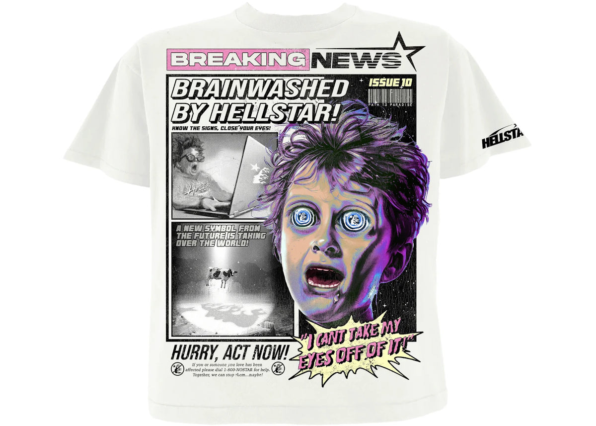 Hellstar Breaking News T-Shirt White - vue secondaire A
