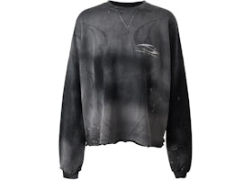 Hellstar Burned Tribal Oversize Crewneck Grey - vue 360