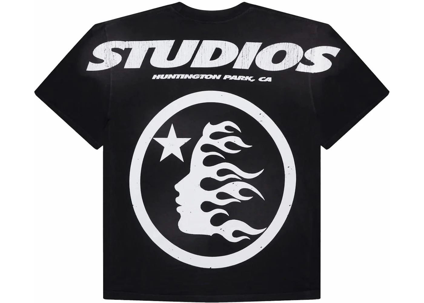 Hellstar Cartoon Logo Glitter Logo T-shirt Black - vue secondaire B