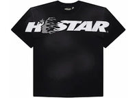 Hellstar Cartoon Logo Glitter Logo T-shirt Black