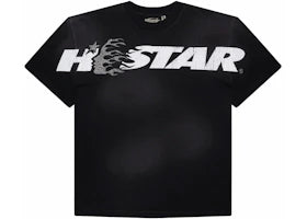 Hellstar Cartoon Logo Glitter Logo T-shirt Black