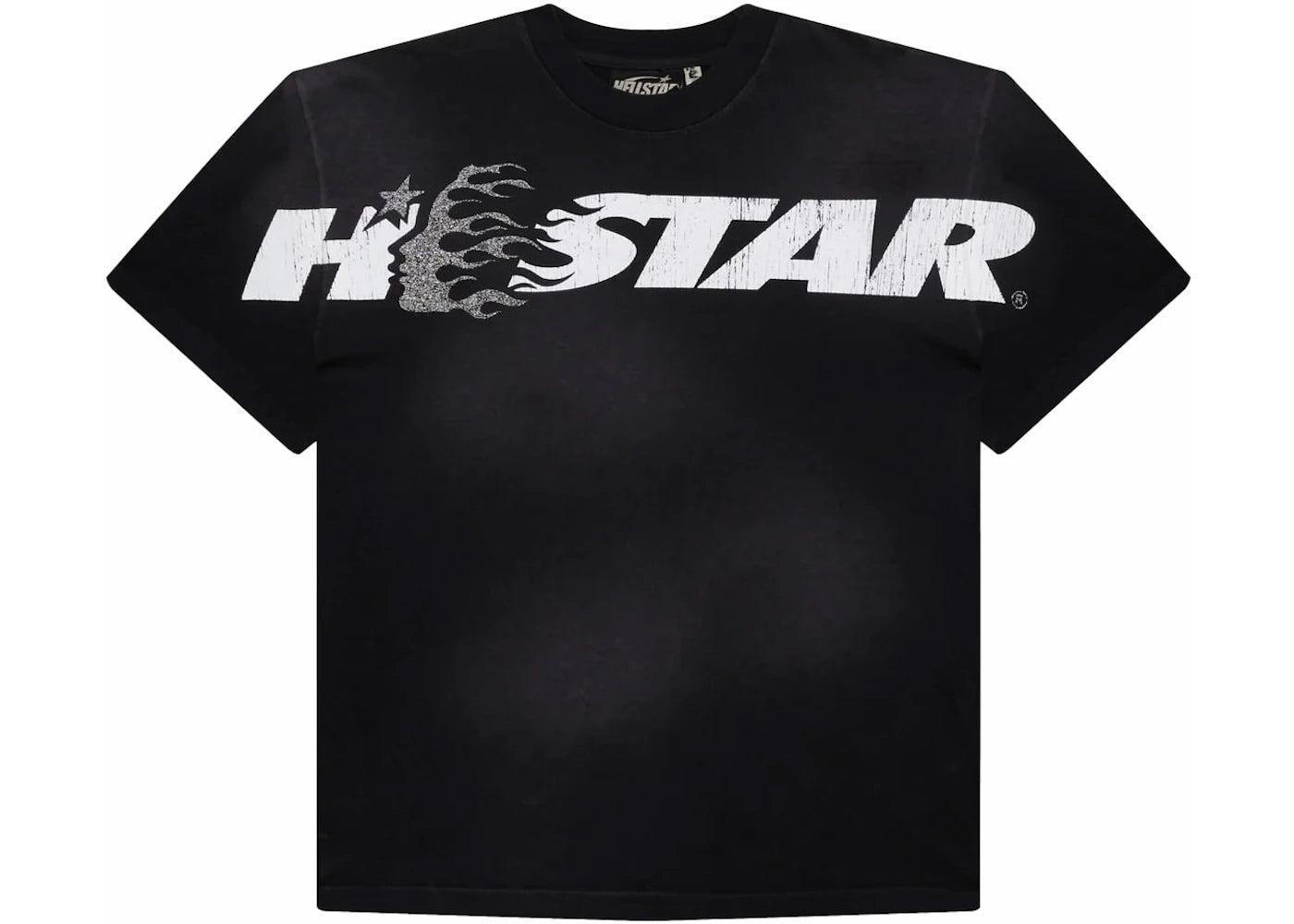 Hellstar Cartoon Logo Glitter Logo T-shirt Black - vue secondaire A