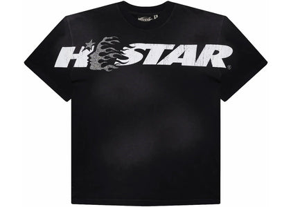 Hellstar Cartoon Logo Glitter Logo T-shirt Black - apparel view 2
