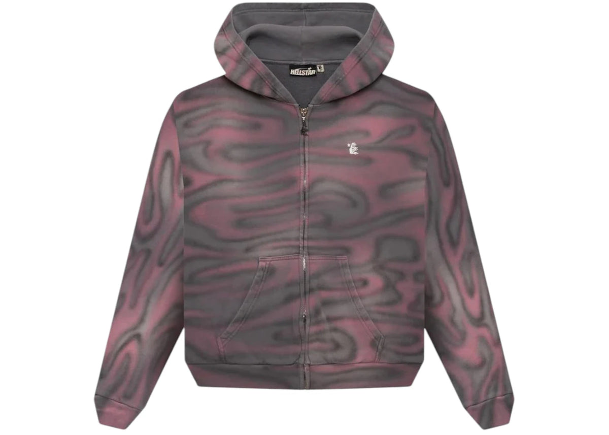 Hellstar Classic Logo Airbrush Zip-Up Pink - vue secondaire A