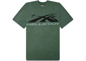 Hellstar Classic Logo Rhinestones Tee Green