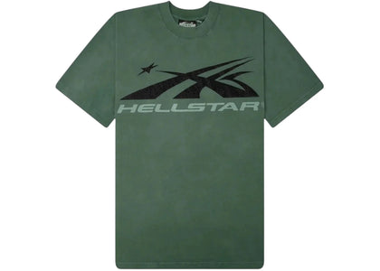 Hellstar Classic Logo Rhinestones Tee Green - product view 2