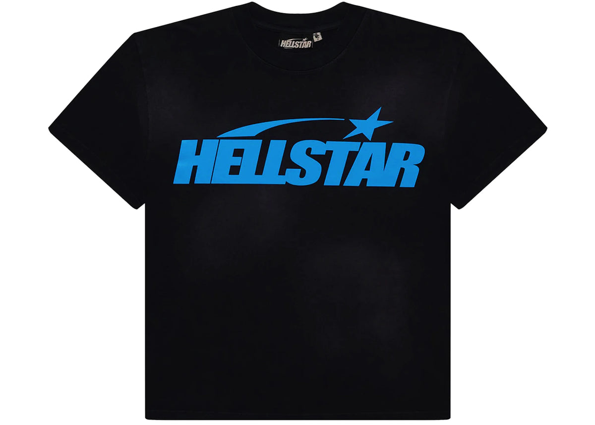 Hellstar Classic T-shirt (Gel Print) Black/Blue - vue 360