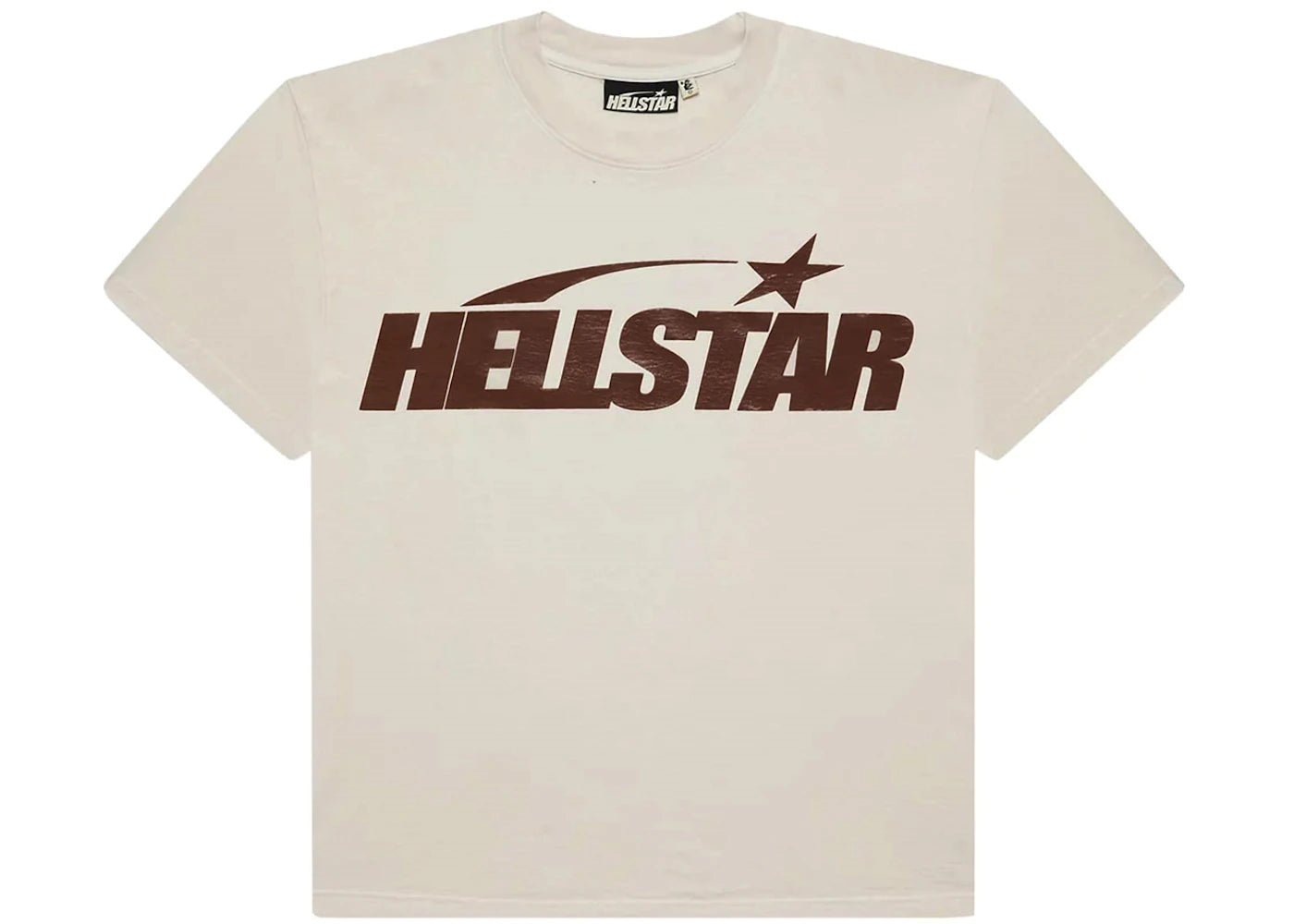 Hellstar Classic T-shirt (Gel Print) White/Brown - vue secondaire A