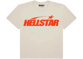 Hellstar Classic T-shirt (Regular Print) White/Orange - vue 360