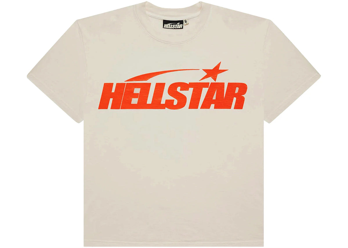 Hellstar Classic T-shirt (Regular Print) White/Orange - vue 360