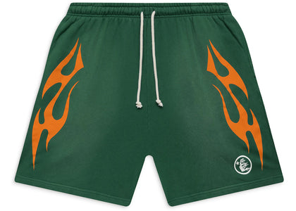 Hellstar Flame Shorts Green - apparel view 2