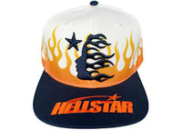Hellstar Flame Vintage Snapback Hat Cream/Navy