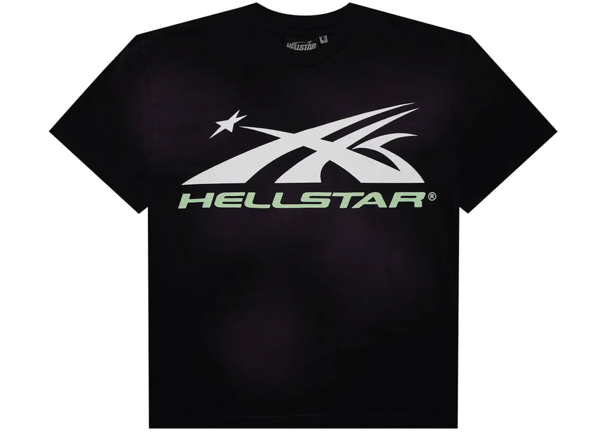 Hellstar Glow in the Dark Sports Logo T-shirt Purple - vue 360
