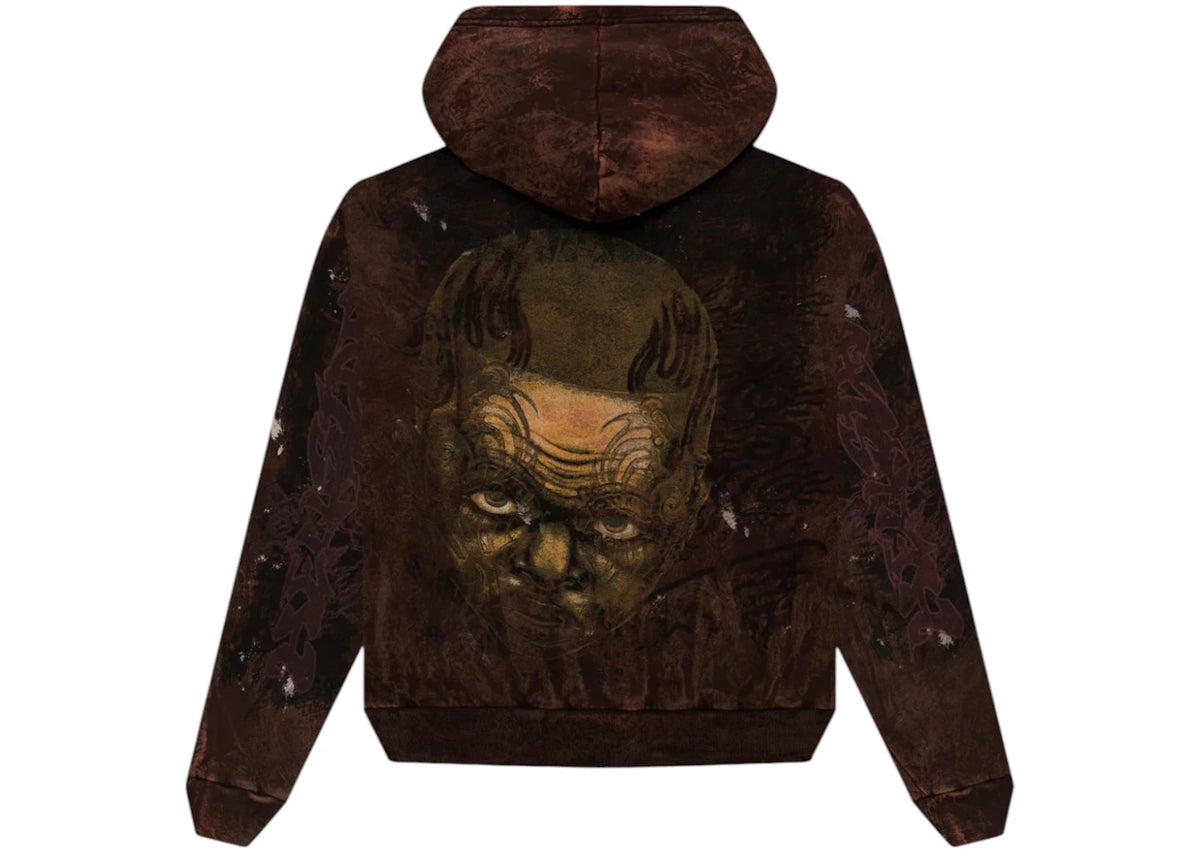 Hellstar Graffiti Hoodie Brown - vue secondaire B